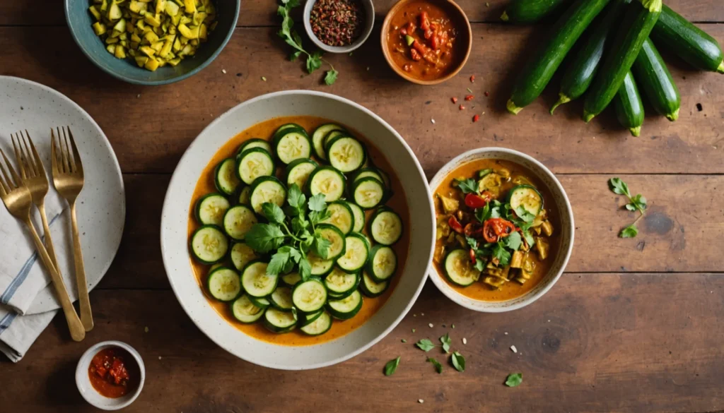 recette pickles courgettes curry