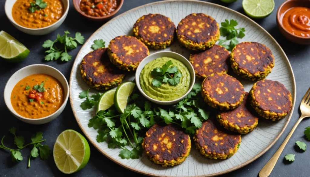 galettes de lentilles corail à l'indienne