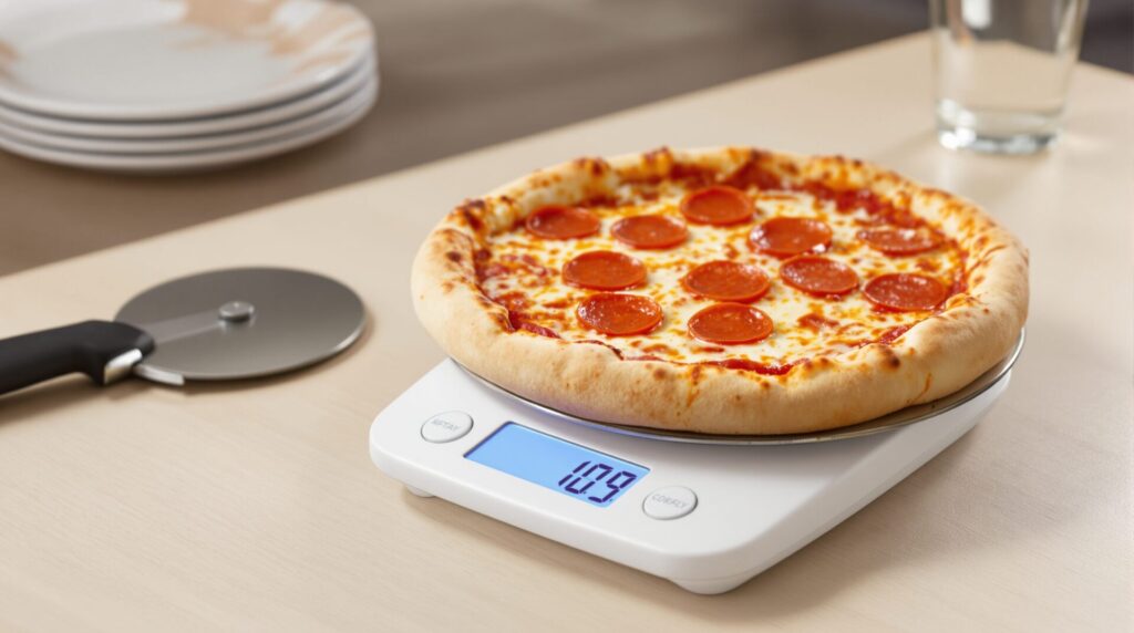 combien pèse une pizza